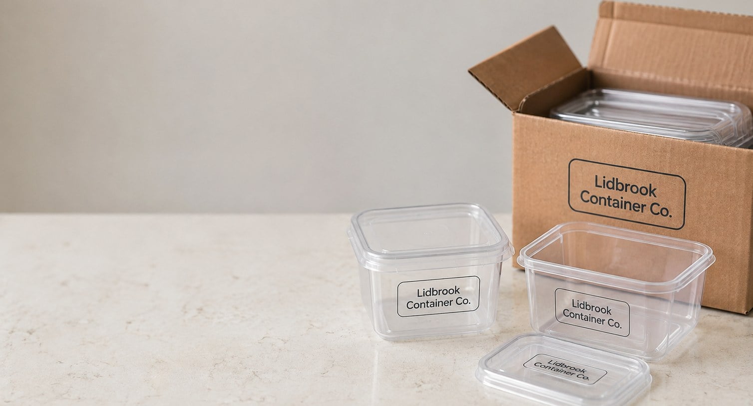 Custom printed food containers with logo