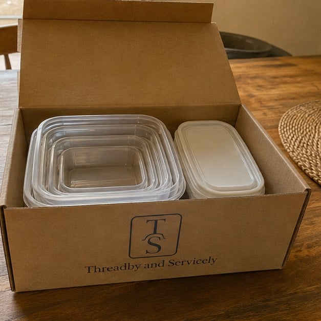 Personalized food containers — customer photo